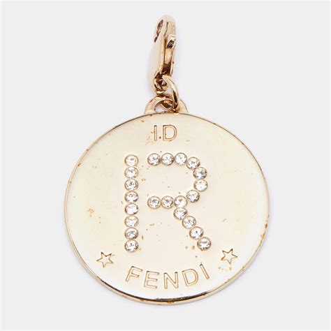 FENDI Crystal ID Pendant Gold 1355390 